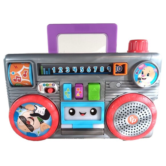 Fisher Price Laugh & Learn Lighted Battery Powered Busy Boom Box Working - Picture 1 of 4